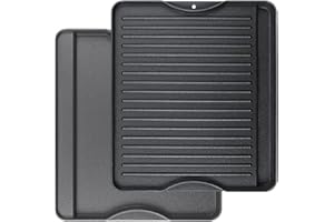 Utheer Reversible Grill Griddle for All Camp Chef 14" & 16" Stoves Cast Iron Griddle, for Camp Chef Explorer 2-Burner Stove,3