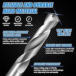 1/4" Drill Bits Solid Carbide Drill Bits, Tungsten