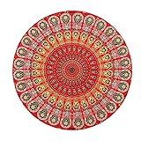 GLOBUS CHOICE INC. Red Round Tapestry Wall Hanging