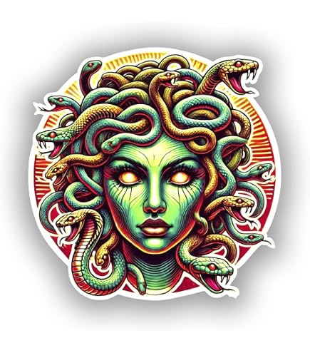 Amazon.com: Haunting Medusa Gaze Vinyl Sticker | Mythical Gorgon