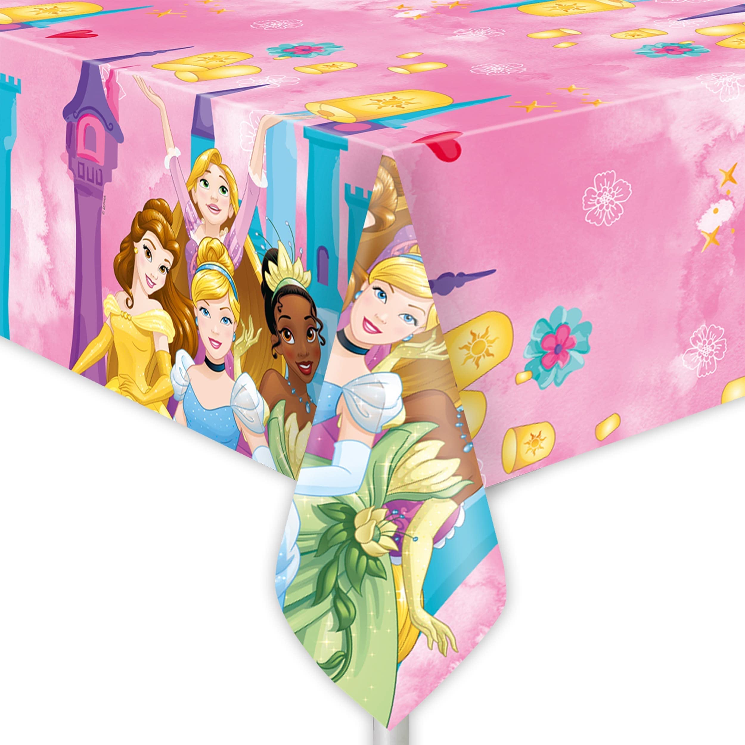 ALMACENESADAN 0822; Disney Princess Party Tablecloth; Ideal for Parties and Birthdays, 120 x 180 cm