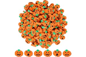 KOLEWO4EVER 200 Pieces Halloween Erasers Mini Erasers Soft Latex Free Eraser Bulk Pencil Eraser for Classroom Rewards,Halloween Party Supplies,Holiday Goody Bag Fillers (Pumpkin)