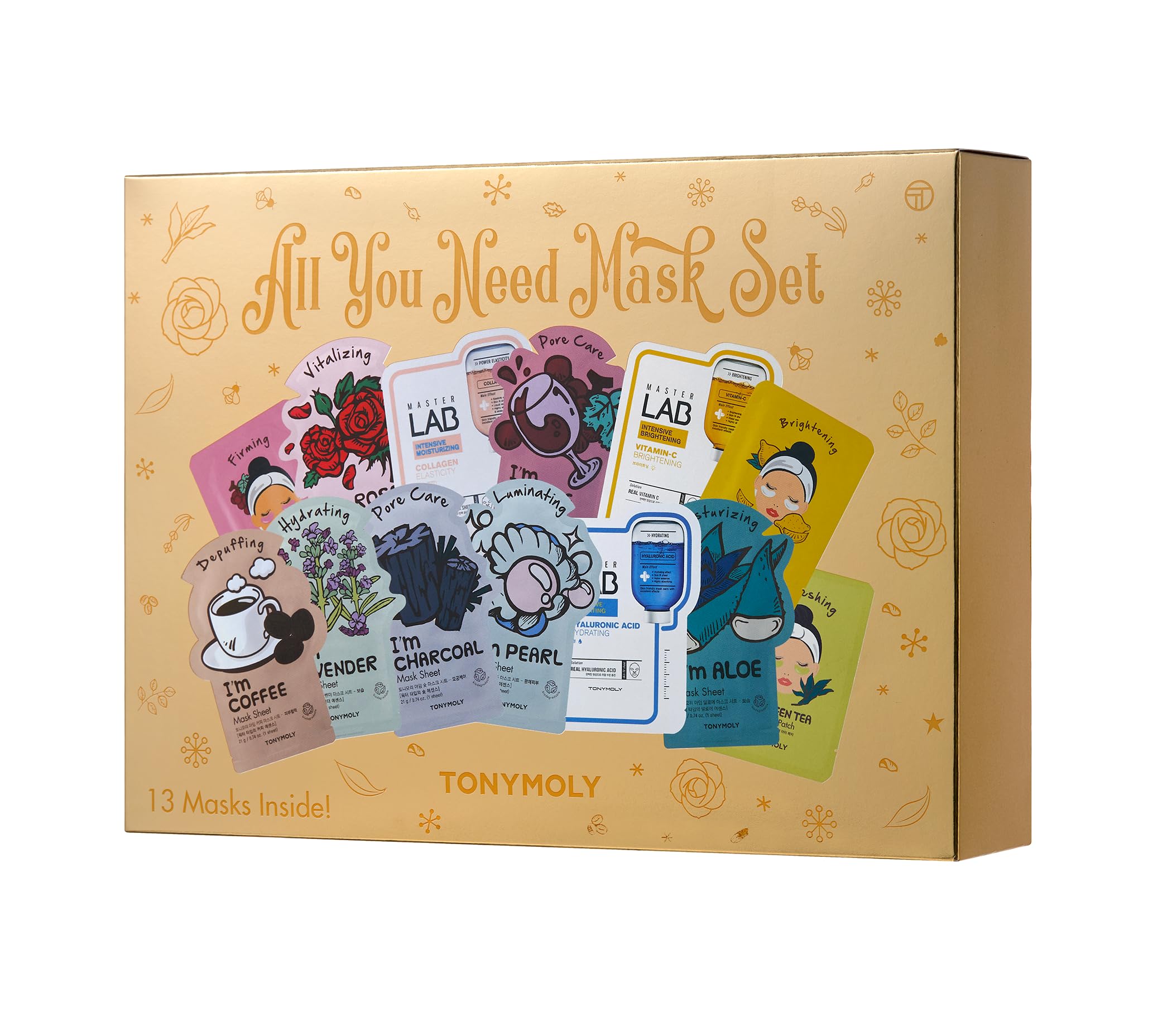 TONYMOLY All You Need Mask Set, Radiance, elasticity, hydration and pore care, Professional Skin Care
