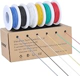 TUOFENG 30 AWG Solid Hook-Up Wire Kit 6 Colors 100ft Each Tinned Copper view 3