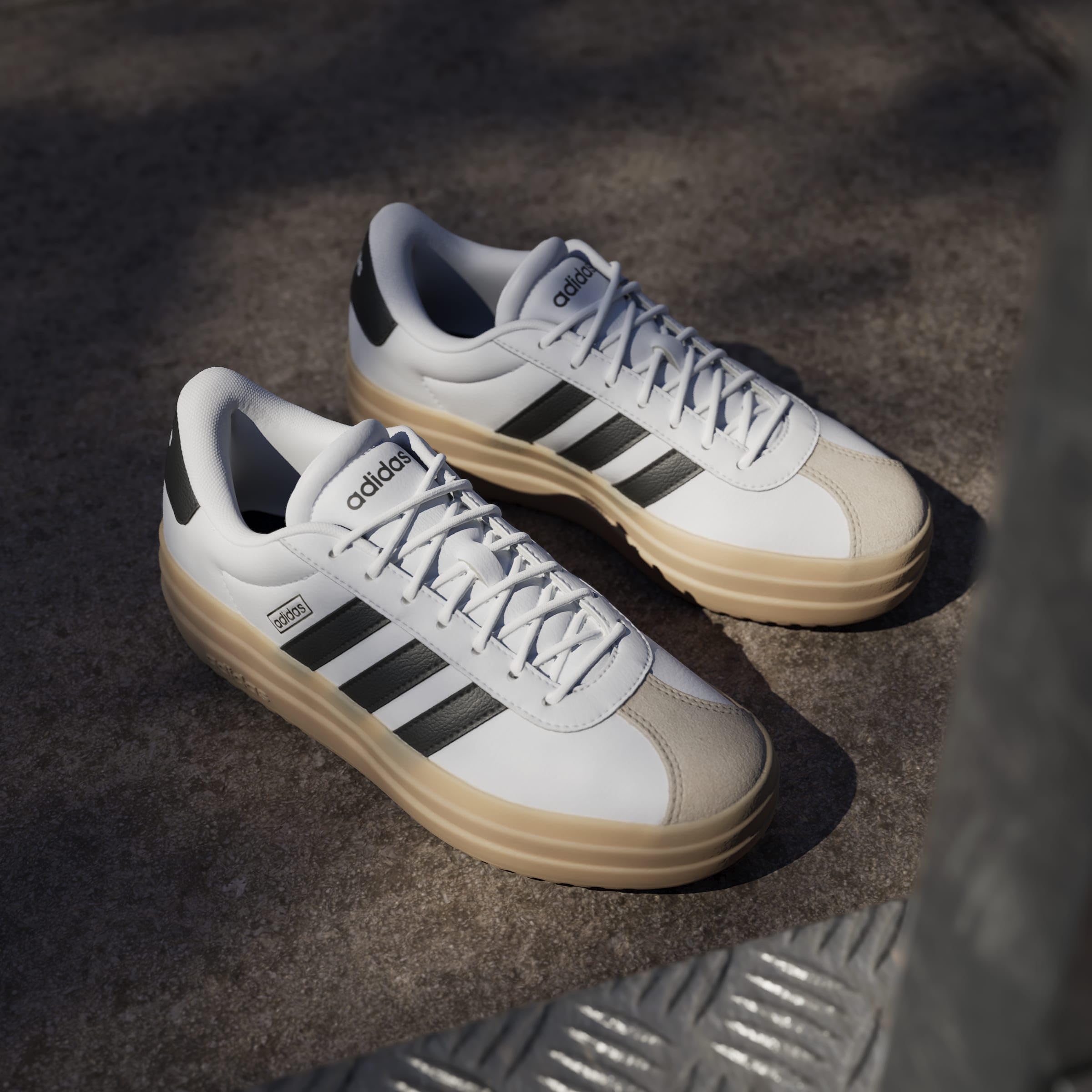 adidas Damen Vl Court Bold Shoes, FTWR White/Core Black/Wonder Beige, 36 2/3 EU 3