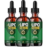 (3 Pack) LipoExtreme - Official LipoExtreme Drops Premium Liquid Advanced Formula Supplement Support Drop All Natural Ingredients Vitamin Droppers for Overall Health & Wellness, 3 Bottles for 3 Months