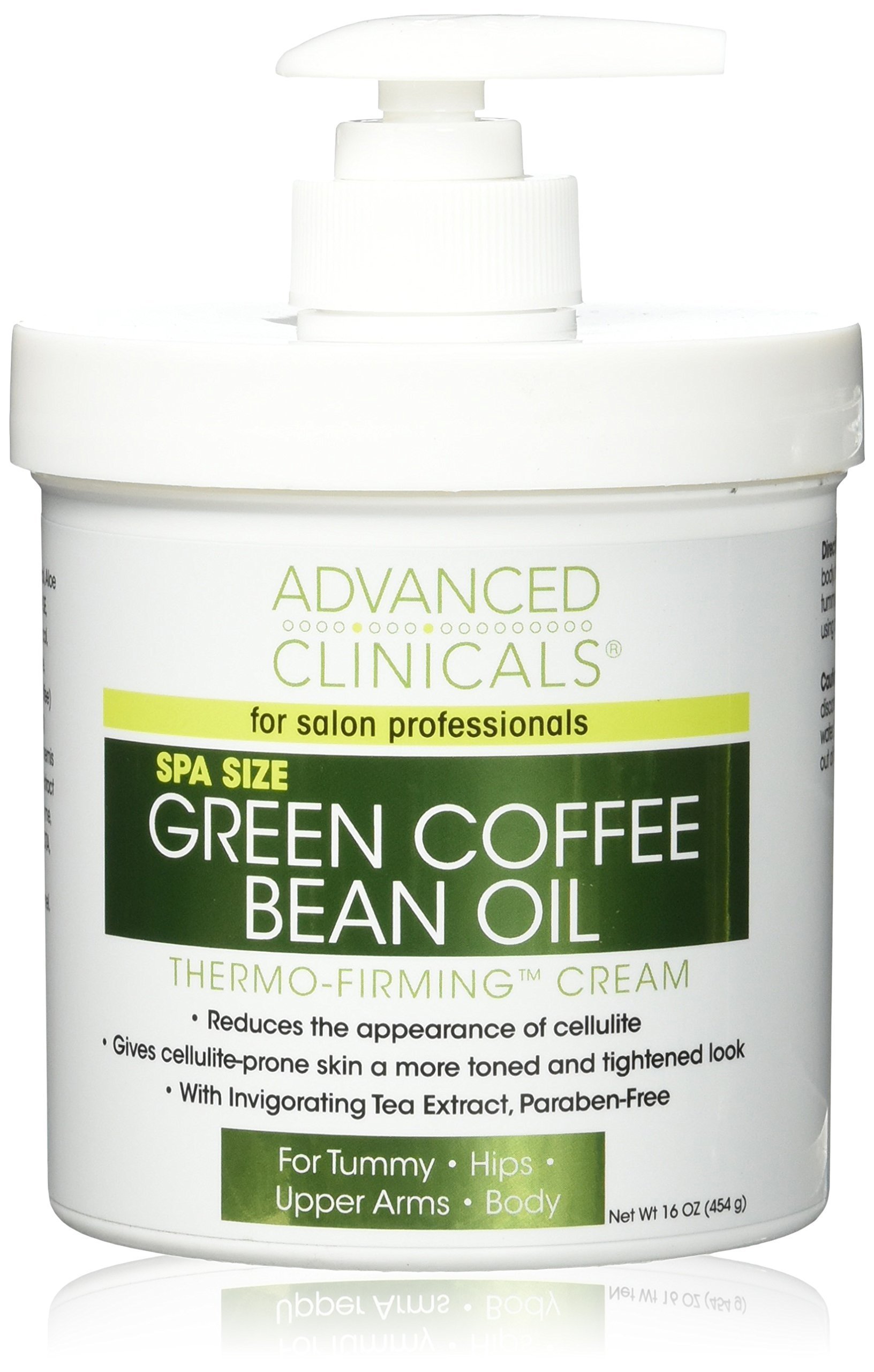 Advanced Clinicals Green Coffee Bean Oil Thermofirming Body Cream 16oz