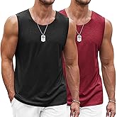 COOFANDY Men's Workout Tank Top 2 Pack Casual Soft Sleeveless Gym Muscle Shirts Bodybuilding Tee