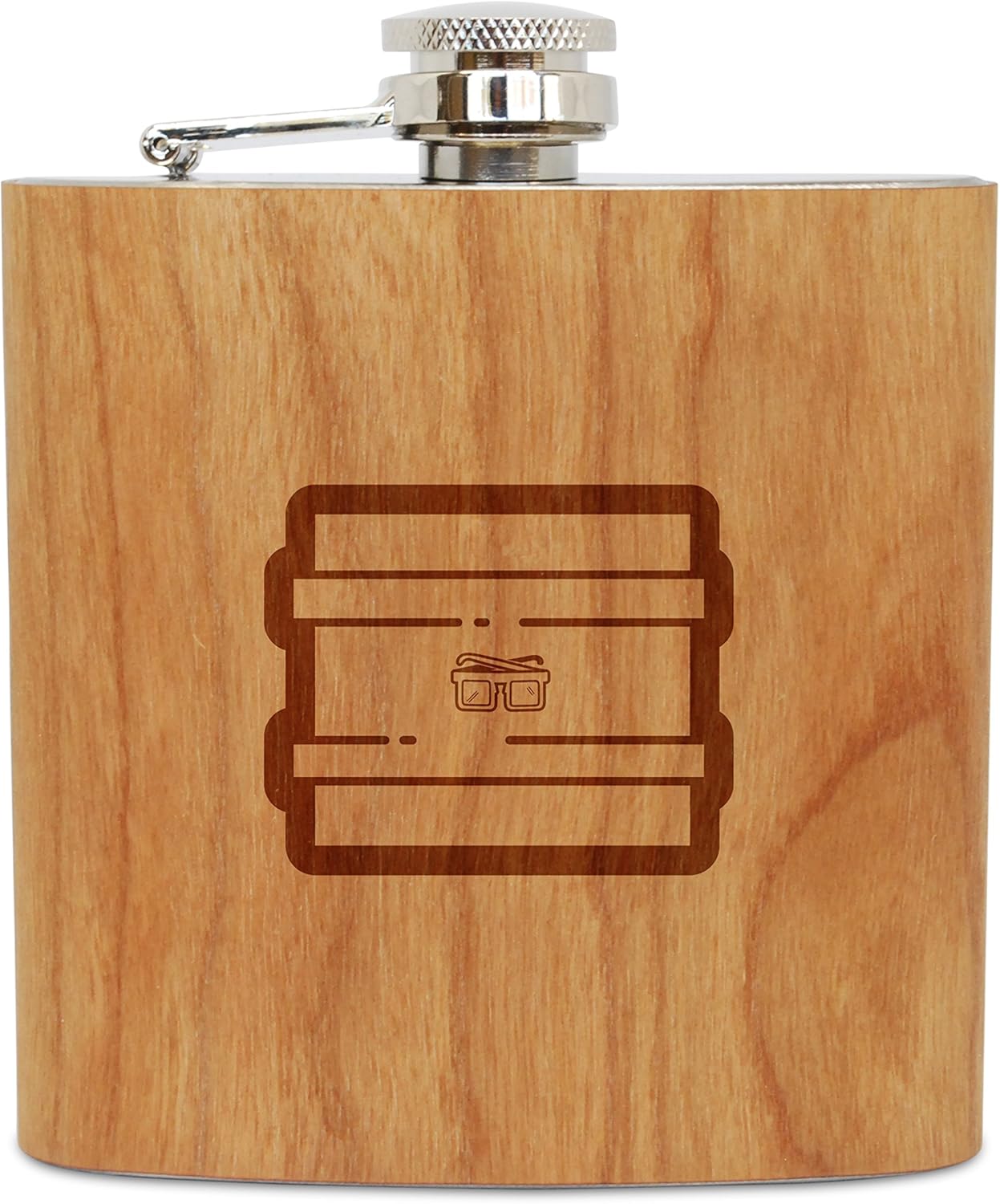 WOODEN ACCESSORIES COMPANY Cherry Wood Flask With