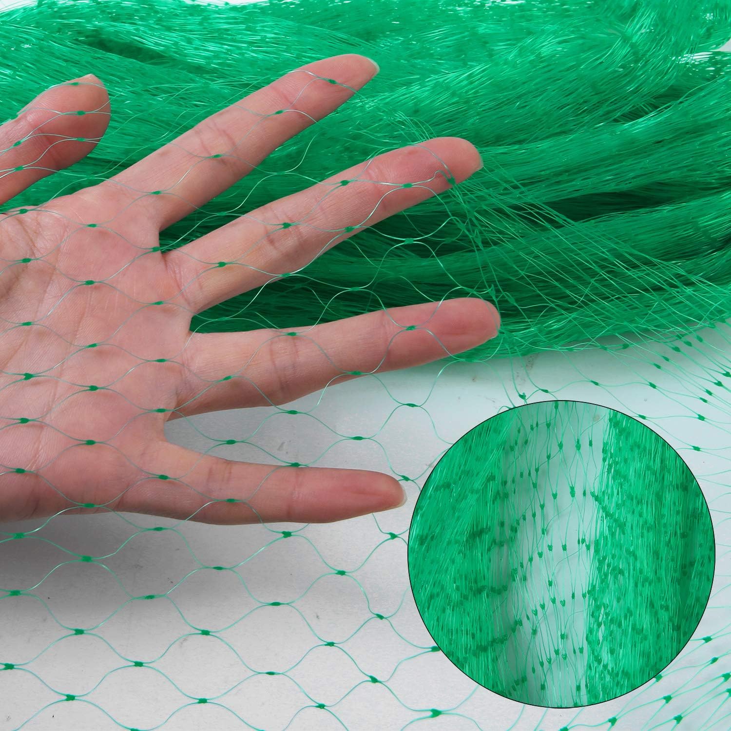 Elcoho 3 Pack 2m x 10m Garden Bird Netting Pond Netting Green Anti Bird