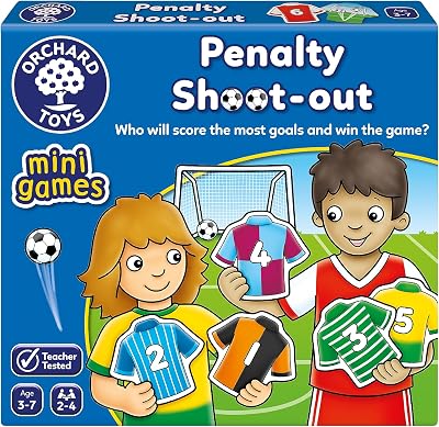 Orchard Toys Penalty Shoot-Out Mini Game Football Dice 2-4 Players