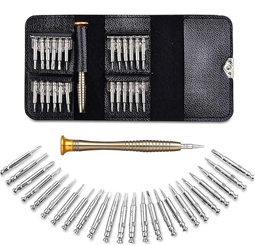 Seagull flight of fashion 25 In 1 Mini Screwdriver Bits Set with Magnetic Flexible Extension Rod for Home Appliance , Laptop , Mobile, Computer Repairing Preparations ( Black )