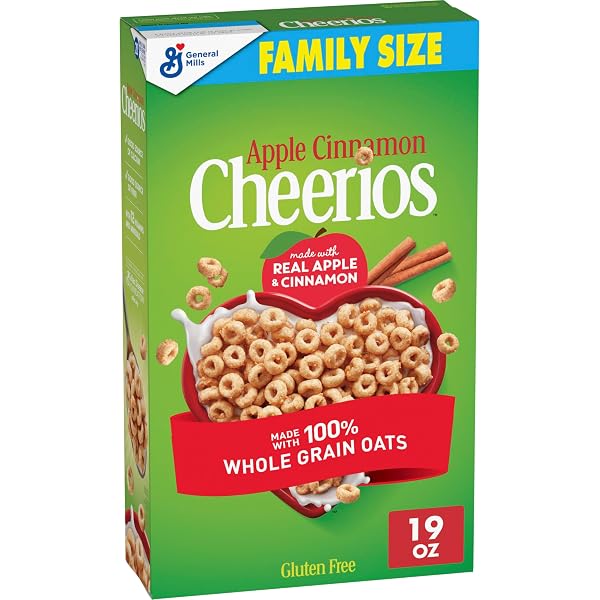 APPLE CINNAMON CHEERIOS, HEART HEALTHY GLUTEN FREE BREAKFAST...