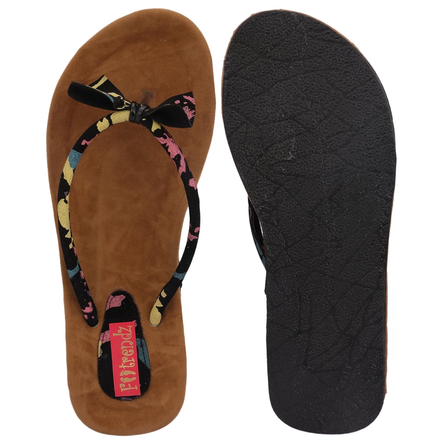 footrendz women's fabric bow flats