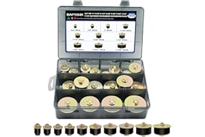 Daptemn 20PCS Expansion Freeze Rubber Plugs Kit, 10 Sizes Automotive Engine Rubber Expandable Freeze Plugs Fit Hole 3/4" 7/8"