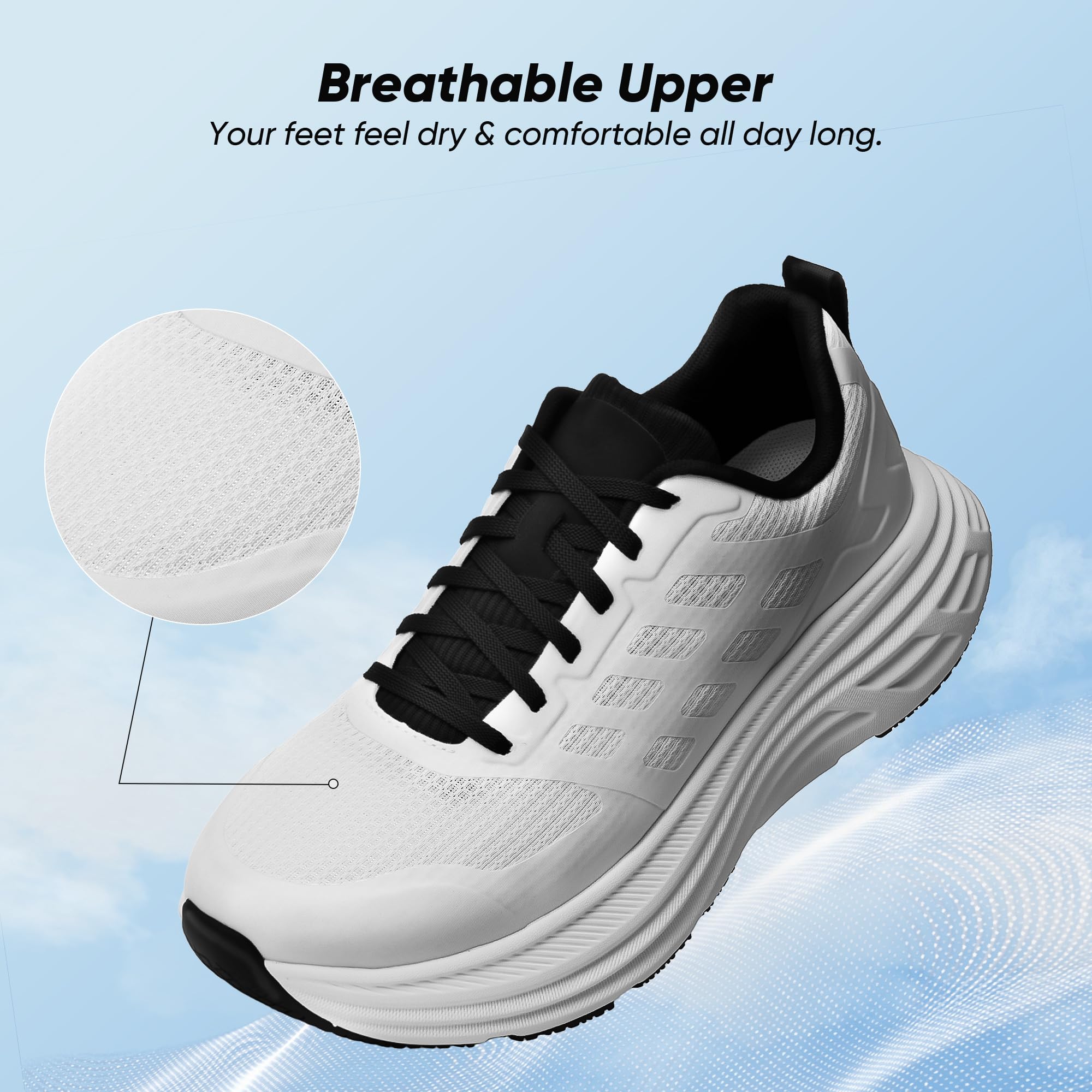 NORTIV 8 Women's Walking Shoes Cushion Running Tennis Shoes ActiveFloat Non-Slip Comfortable Breathable Workout Gym Sports Athletic Fashion Sneakers