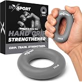 INXSPORT Silicone Hand Grip Strengthener &ndash; Light Resistance Grip Trainer for Finger, Hand, Wrist &amp; Forearm Strength, Portable Hand Exerciser for Fitness, Recovery &amp; Daily Training