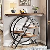 Tribesigns Console Table, 39.4-Inch Entryway Table with Thickened Tabletop, 4- Tier Industrial Narrow Hallway Sofa Table with