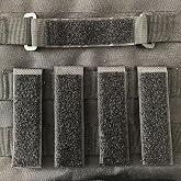 Molle Patch Panel Straps, Tactical Patches Display Board Hook and Loop Patch DIY Molle Attachment for Backpack Vest Pouch 3-inch High Patch Badges (Black)