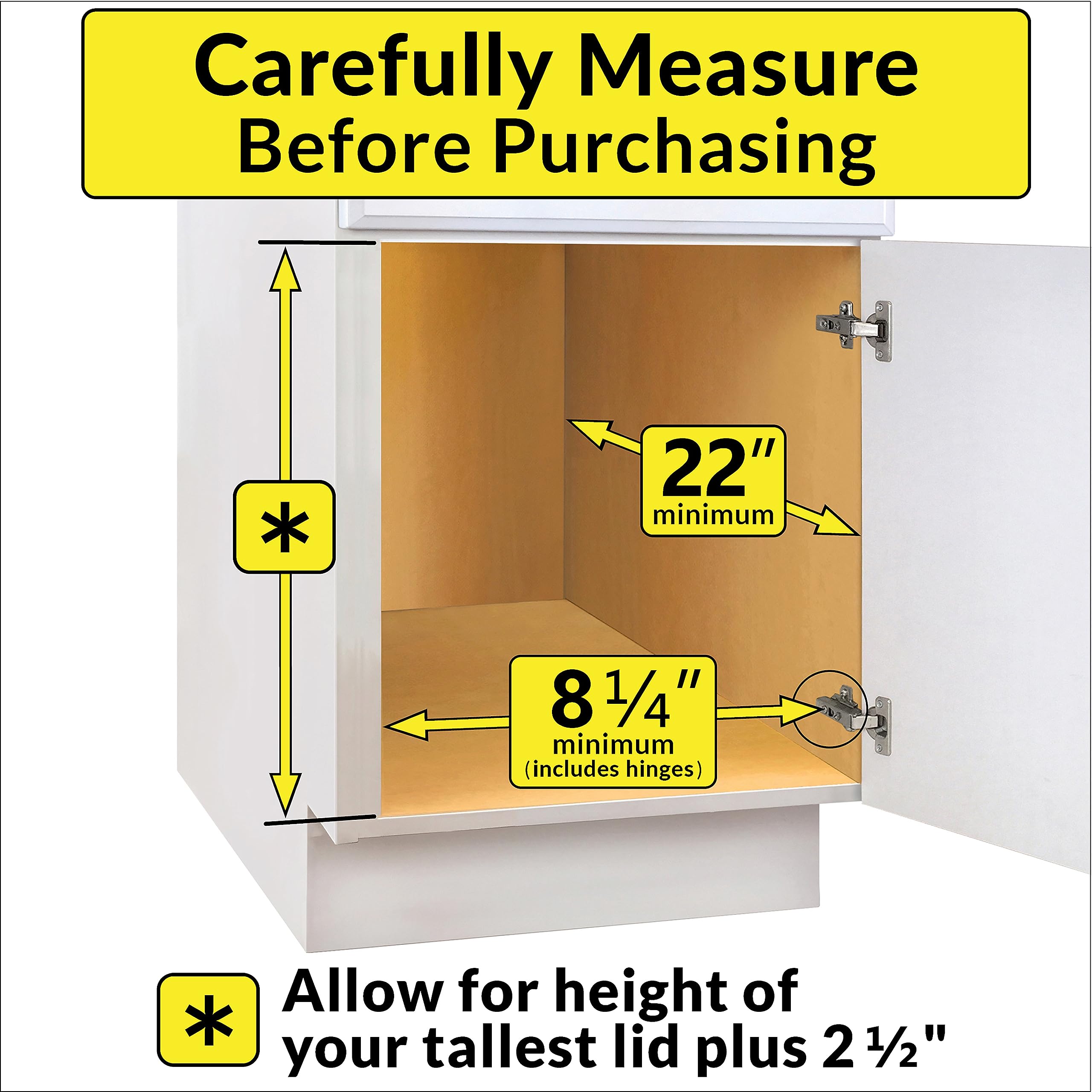 LYNK PROFESSIONAL® Pull Out Pot Lid and Cookie Sheet Organizer Rack for Cabinet - Lifetime Ltd. Warranty - Sliding Kitchen Organizers – Pans, Pots, Lids, and Tray Storage - 7.25 wide x 21 inch, Chrome