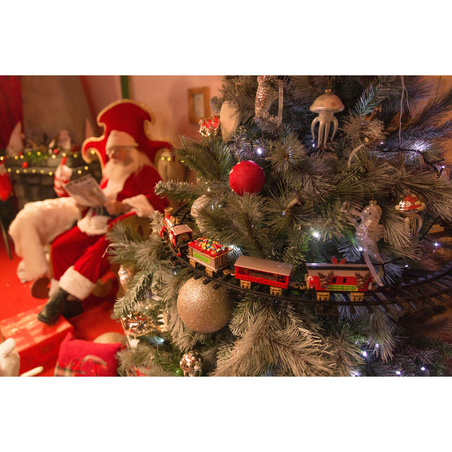 Trenino Elettrico Con Luci E Suoni Agganciabile Allalbero