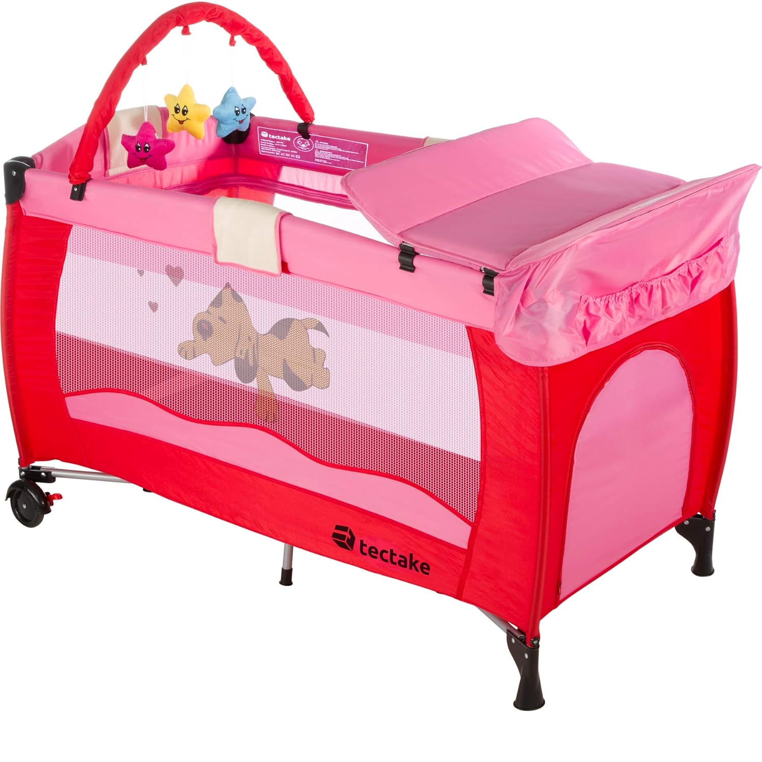 TecTake New Portable Child Baby Travel cot Bed playpen with entryway