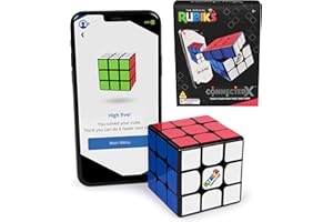 The Original Rubik’s Cube ConnectedX, Bluetooth-Enabled 3x3 Speed Cube with Guided Learning App for Beginners, Brain Teaser F