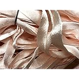 Double Silk Satin 3/8 Ribbon 1 Yard Dolls Blush Pink