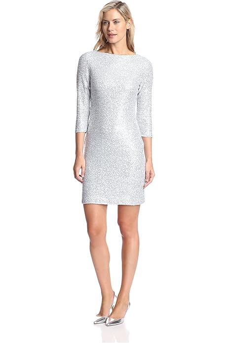 silver sheath dress