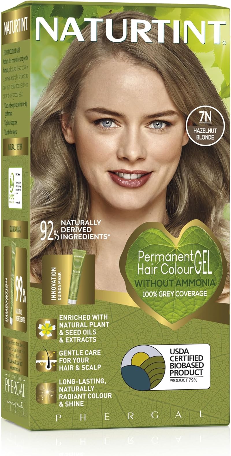 Naturtint 7N Hazelnut Blonde Permanent Hair Colour Gel Ammonia Free 60ml