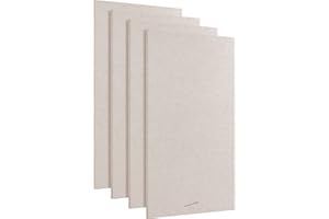 AudioSilk Acoustic Panels, 4 Pack ROOM KIT, Large, 46" x 23", Natural