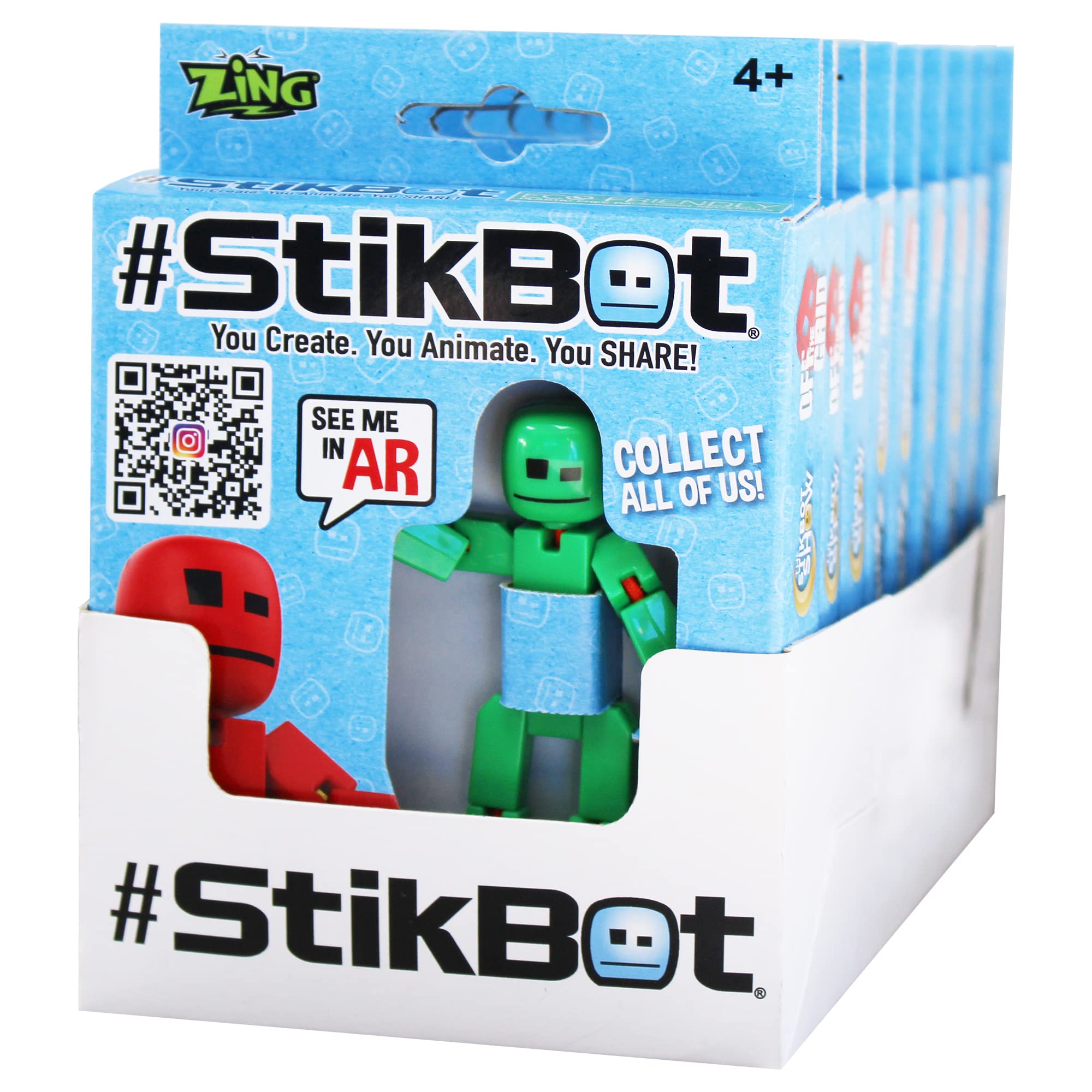 Zing StikBot Figure Pack of 9, Blind Assorted