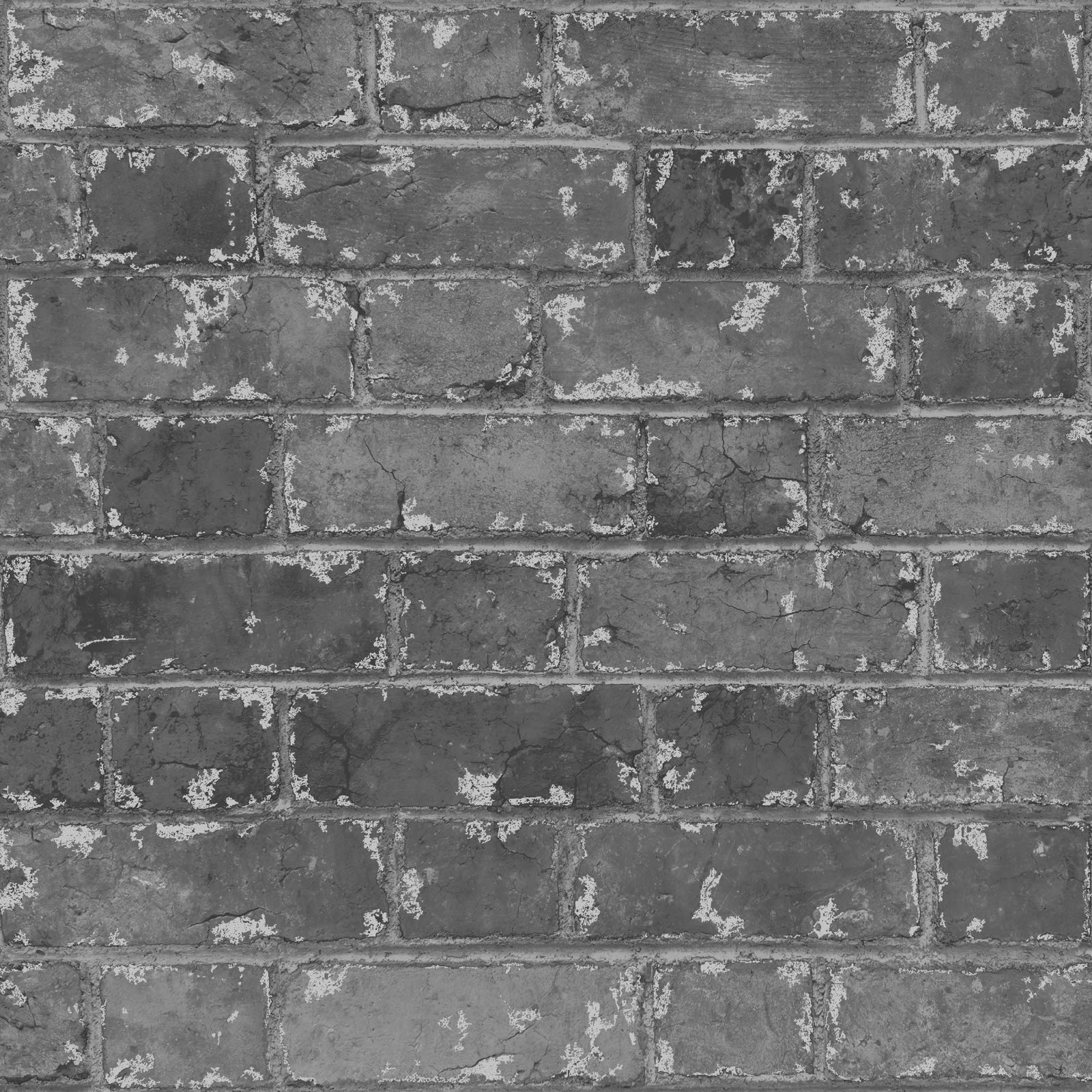 Rustic Robinson House Brick Effect Realistic Mural Feature Wallpaper (Black)