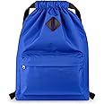 Vorspack Drawstring Backpack Water Resistant String Bag Sports Gym Sack with Side Pocket for Men Women