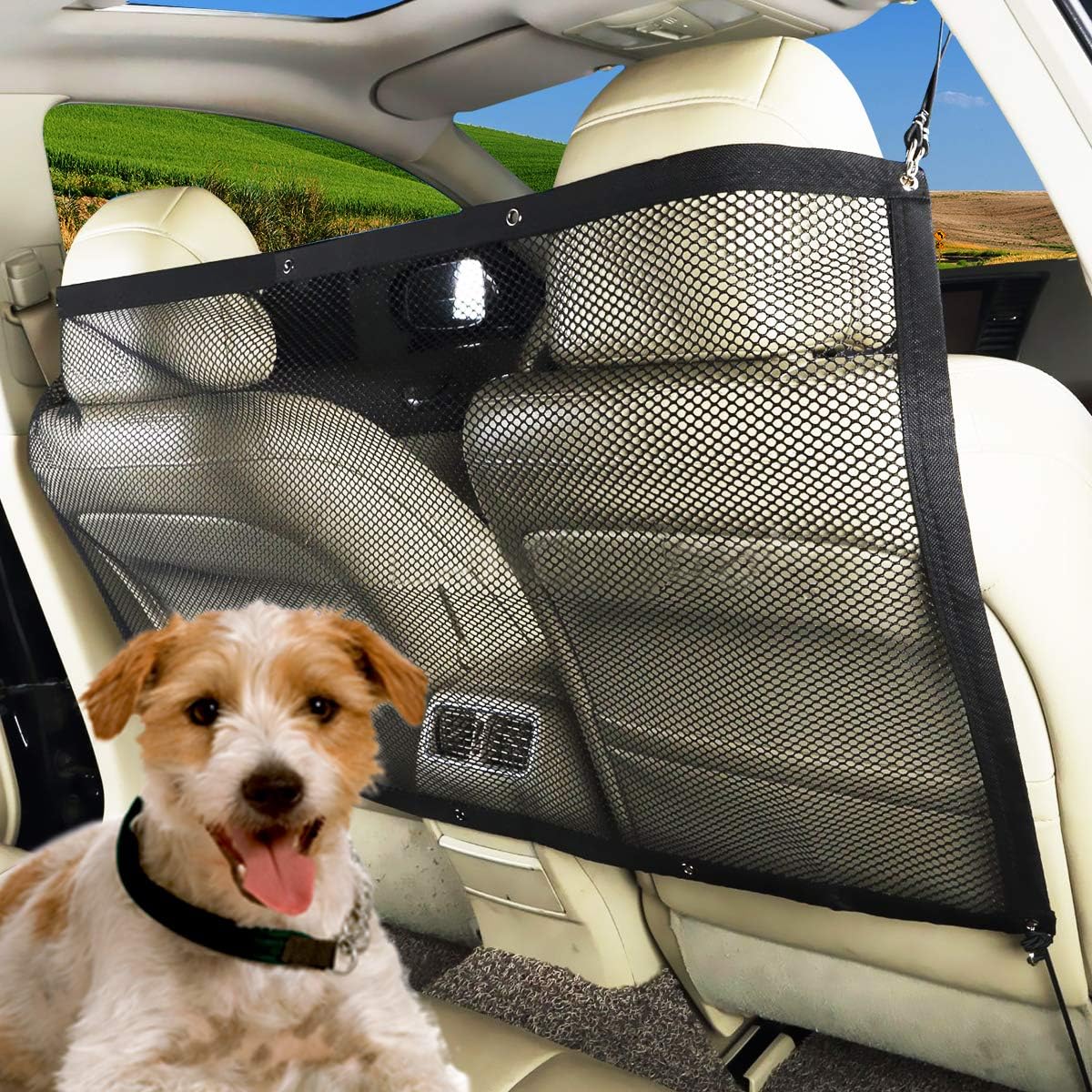 Zone Tech Pet Car Net Barrier – Universal Mesh Vehicle Pet: Electronics