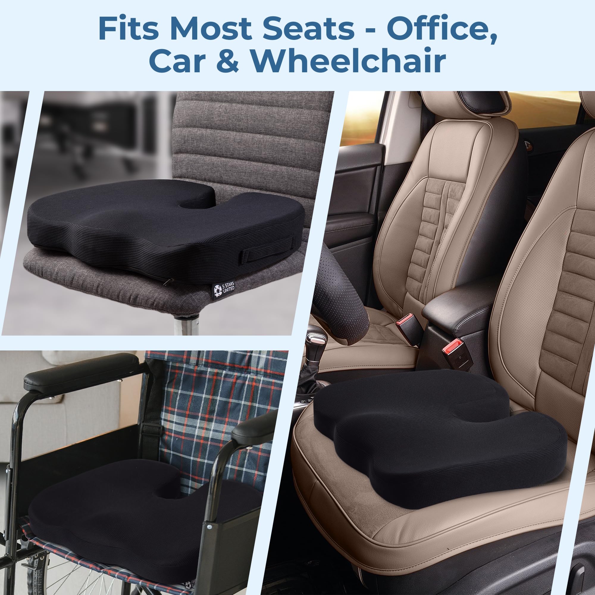 Seat Cushion for Office Chairs - Fits 18