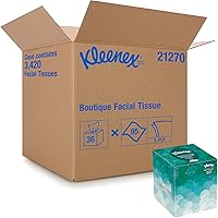 Kleenex Professional Facial Tissue Cube for Business (21270), Upright Face Tissue Box, 36 Boxes/Case, 95 Tissues/Box, 3…