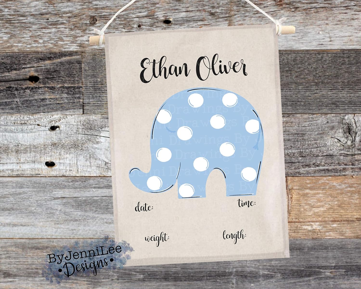 baby announcement door hanger
