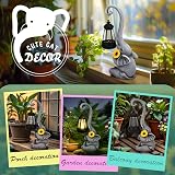 Eletorot Elephant Garden Solar Lantern Sunflower Outdoor Ornament 28cm view 5