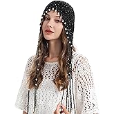 ZLYC Women Cotton Crochet Slouchy Beanie Hat with Tassel Handmade Knit Skull Cap