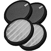 Byseacore MB-032 Replacement Filter Compatible with TDBYWAE MB-032 Air Purifier, 3-in-1 filtration with Activated Carbon Filter, 4 Count
