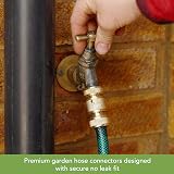 BLOSTM Brass Garden Hose Connector 6 Pack - Rustproof Fittings Set view 5