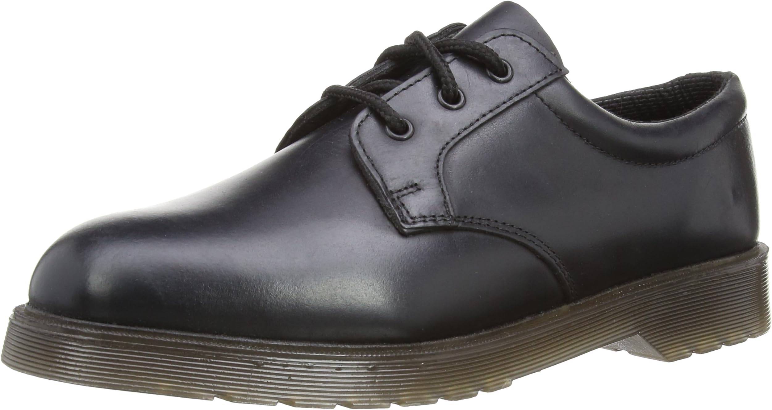 Black leather lace-up shoe M162A