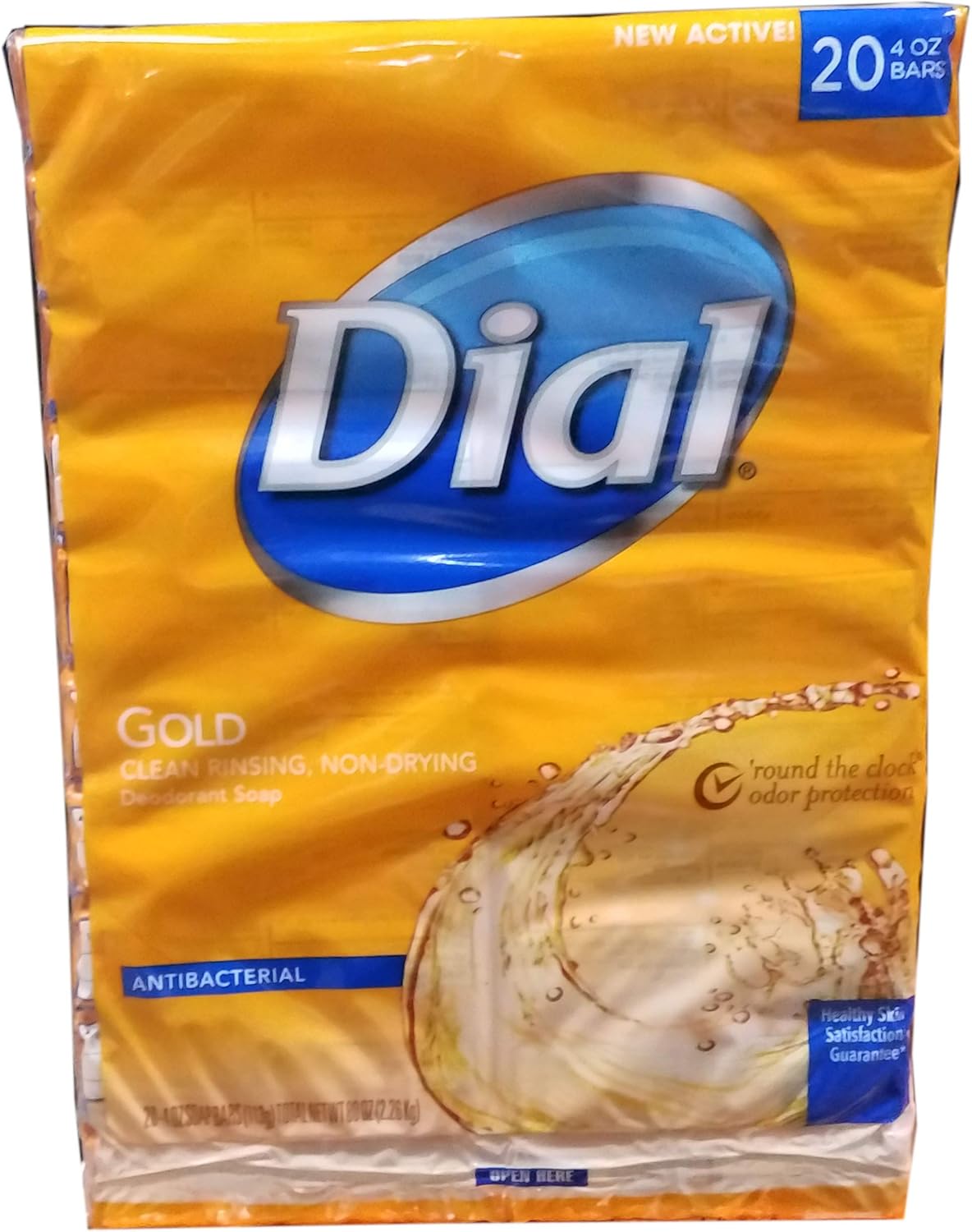 Dial Antibacterial Deodorant Gold Bar Soap, 4 Ounce (Pack of 20) Net Wt