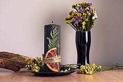 Beeswax Gifts One Large Black Pillar