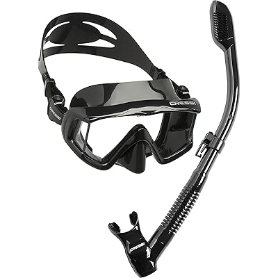 Cressi Panoramic Wide View Mask & Dry Snorkel Kit for Snorkeling Scuba Diving | Pano 3 & Supernova Dry: designed in Italy
