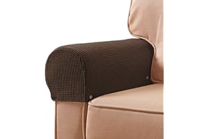 SUBRTEX Stretch Armrest Covers Spandex Arm Covers for Chairs Couch Sofa Armchair Slipcovers for Recliner Sofa with Twist Pins