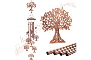 SRDJXY Tree of Life Wind Chimes Outdoor Tree of Life Gifts for Women Men Mom Gardening Birthday Gifts Metal Memorial WindChimes for Outside/Indoors, Lawn, Patio, Yard Art, Garden Decor, Yard Decorations