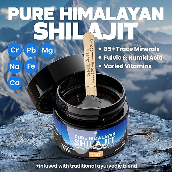 SHILAJIT RESIN SUPPLEMENT – SHILAJIT PURE HIMALAYAN ORGANIC RESIN WITH FULVIC ACID, HUMIC ACID, 85+ TRACE MINERALS AND VITAMINS – ENERGY AND IMMUNE SUPPORT SUPPLEMENT – 30 GRAMS