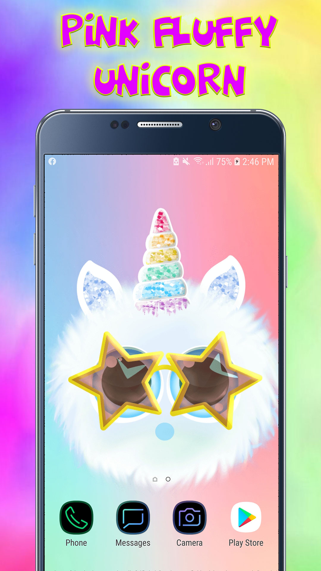 Cute Fluffy Unicorns Background - Thumbnail 4
